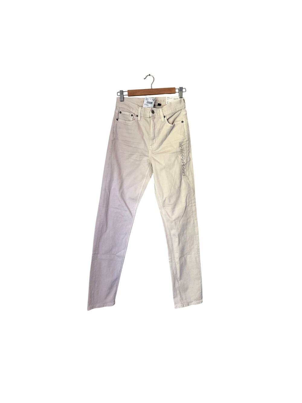 NEW Super High Rise Straight Leg Off White Jeans Size 2 26W